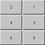 Shows 6 buttons in rows of 2. Row 1 shows buttons 2 then 1.
 Row 2 shows buttons 4 then 3. Row 3 shows buttons 6 then 5.